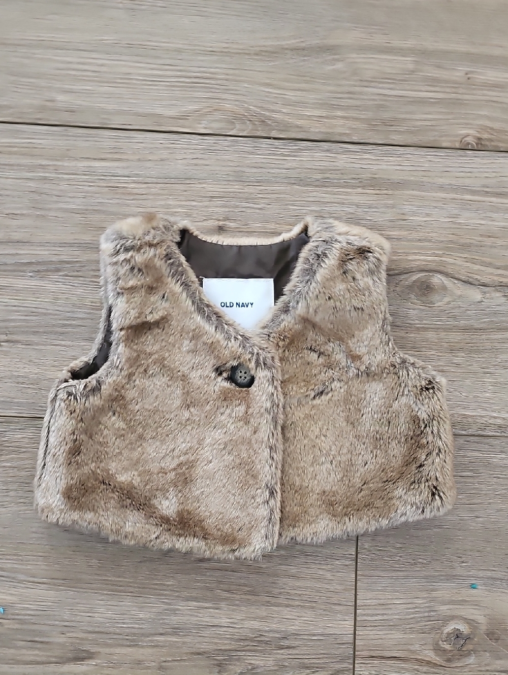 Old Navy Kids Faux Fur Vest in Light Brown